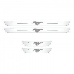 Magnetic Car Door LED Sill Plates- Mustang - 4Door Set (Universal Fit, Wireless, Rechargeable)