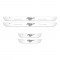 Magnetic Car Door LED Sill Plates- Mustang - 4Door Set (Universal Fit, Wireless, Rechargeable)