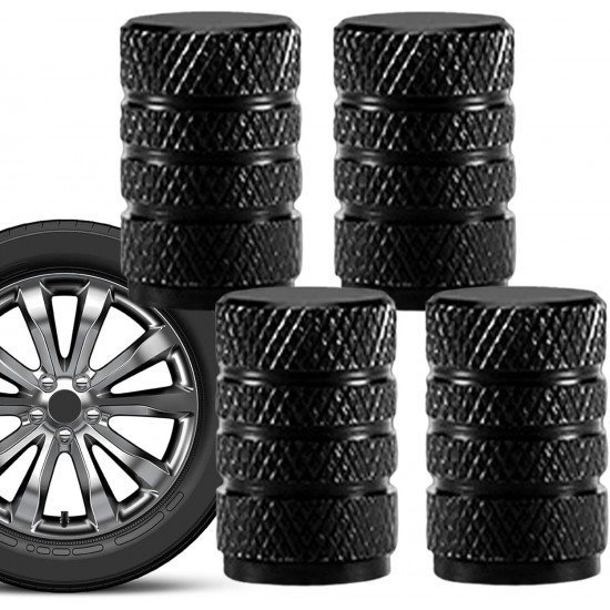 Aluminum Alloy 4 Pcs Aluminum Tire Valve Stem Caps - Universal Fit Aluminum Alloy 4 Pcs Aluminum Tire Valve Stem Caps - Universal Fit