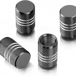 Aluminum Alloy 4 Pcs Aluminum Tire Valve Stem Caps - Universal Fit  (Ring)