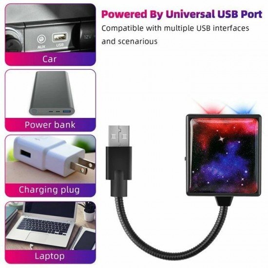 USB Car Roof Light Projector with Music Sync Mode- (Dual Color Projection) 3 Projection Modes USB Car Roof Light Projector with Music Sync Mode- (Dual Color Projection) 3 Projection Modes