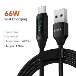 66W Fast Charging Digital Display Cable (1M Black & Blue) 66W Fast Charging Digital Display Cable (1M Black & Blue)