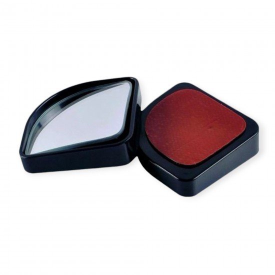 Wide Angle Blind Spot Convex Mirror (Pack of 2) Chrome & Black Wide Angle Blind Spot Convex Mirror (Pack of 2) Chrome & Black