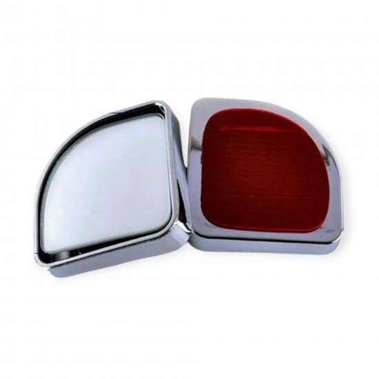 Wide Angle Blind Spot Convex Mirror (Pack of 2) Chrome & Black Wide Angle Blind Spot Convex Mirror (Pack of 2) Chrome & Black