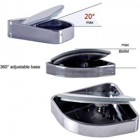 Wide Angle Blind Spot Convex Mirror (Pack of 2) Chrome & Black Wide Angle Blind Spot Convex Mirror (Pack of 2) Chrome & Black