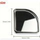 Wide Angle Blind Spot Convex Mirror (Pack of 2) Chrome & Black Wide Angle Blind Spot Convex Mirror (Pack of 2) Chrome & Black