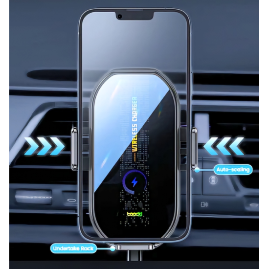 15W Car Wireless Fast Charger with Auto Clamping 15W Car Wireless Fast Charger with Auto Clamping
