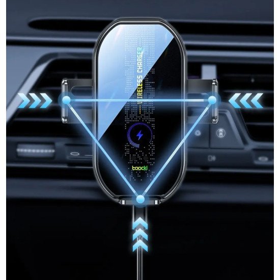 15W Car Wireless Fast Charger with Auto Clamping 15W Car Wireless Fast Charger with Auto Clamping